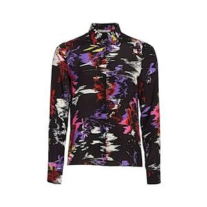 Alice + Olivia Willa Silk Print Graphic Abstract Moonstruck Blouse